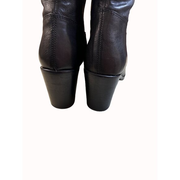 Boemos women’s Italian made black leather below knee boots 6.5 SKU 5551 - Picture 4 of 14